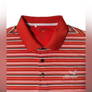 Adidas Golf Clima Cool Golf Polo Shirt Men’s Large Striped Kaanapali Golf Logo